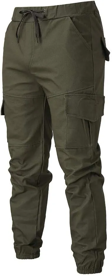 Sweatpants for Men with Pockets Men's Casual Cargo Pants Loose Fit Jogger Sweatpants Tactical Work Pants Multi Pocket