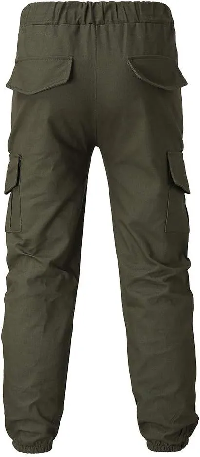 Sweatpants for Men with Pockets Men's Casual Cargo Pants Loose Fit Jogger Sweatpants Tactical Work Pants Multi Pocket