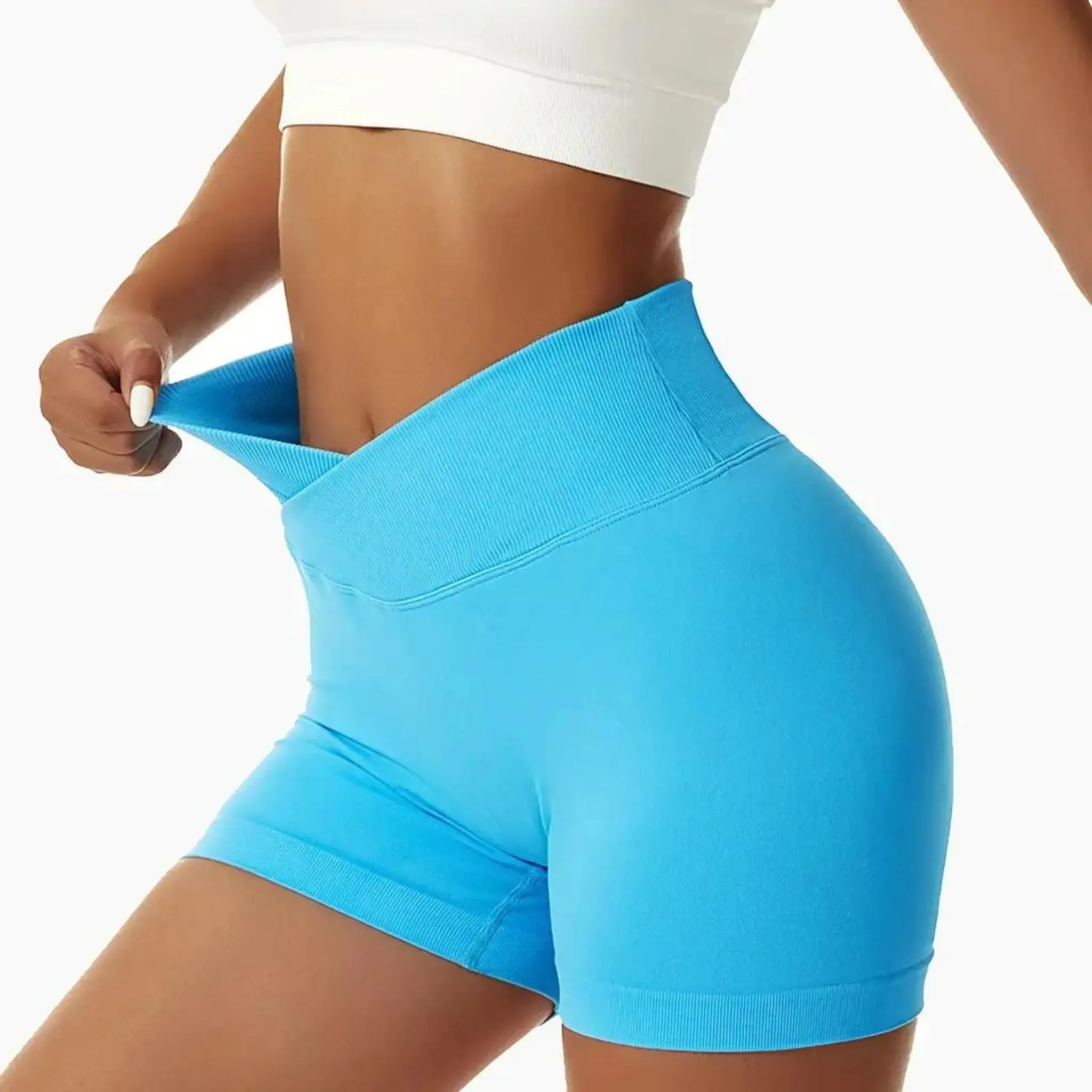 SYNERGY SCRUNCH V-WAIST SHORTS 4"