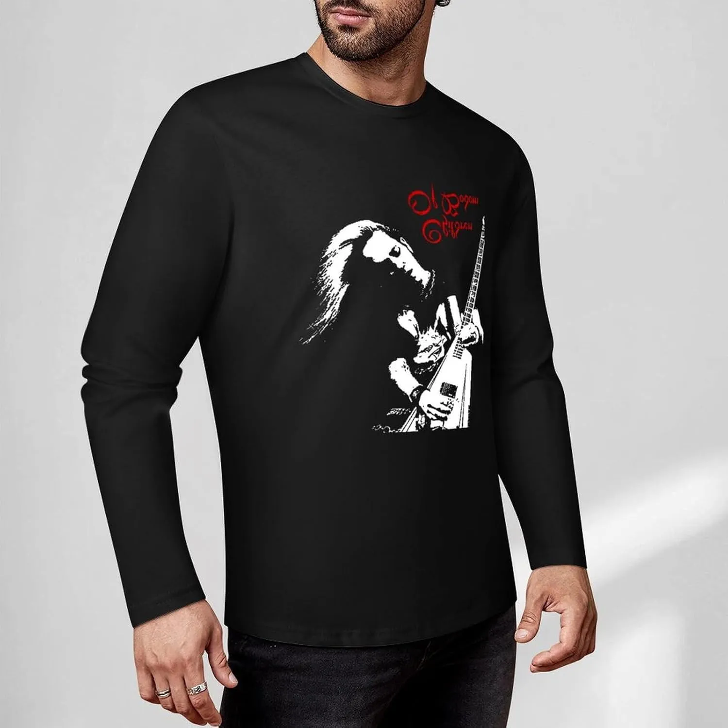 T-Shirt Men's Round Neck Long Sleeve Shirt Summer Casual Vintage Graphic Tunic T-Shirts