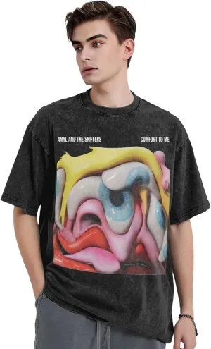 T Shirts for Men Oversized Loose Fit Tshirt Heavy Cotton Washed Vintage Tee Unisex