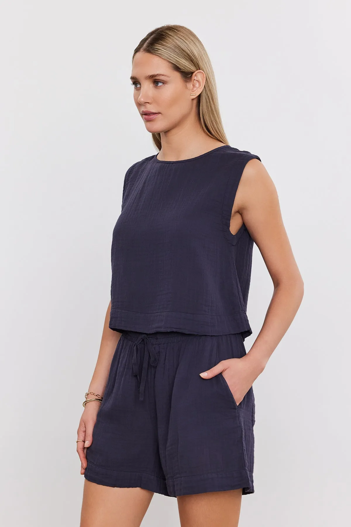 TIBBY COTTON GAUZE SHORT