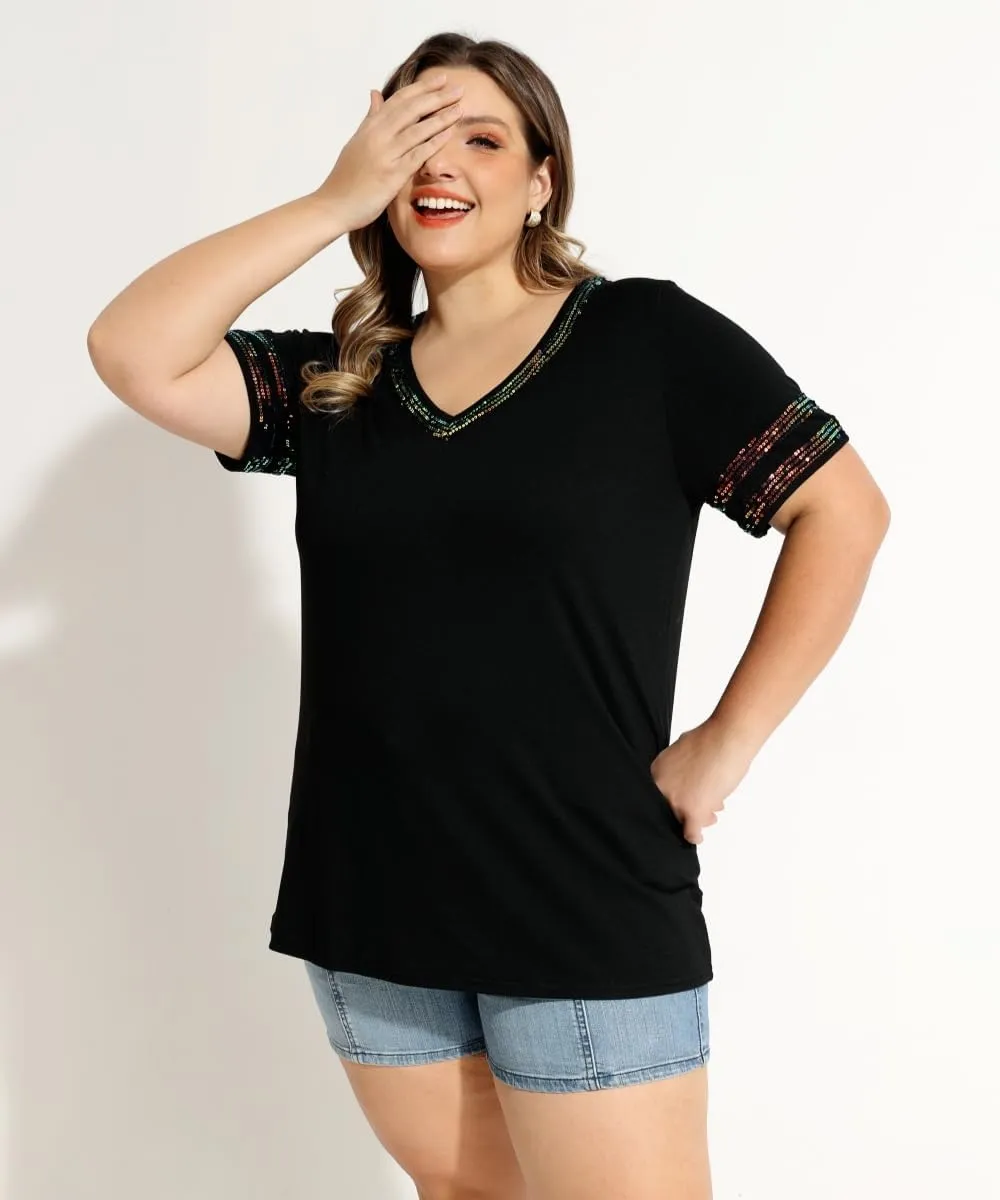TIYOMI Plus Size Tops for Women V Neck Raglan T-Shirt Short Sleeve Summer Shirts Casual Loose Tunic Blouse