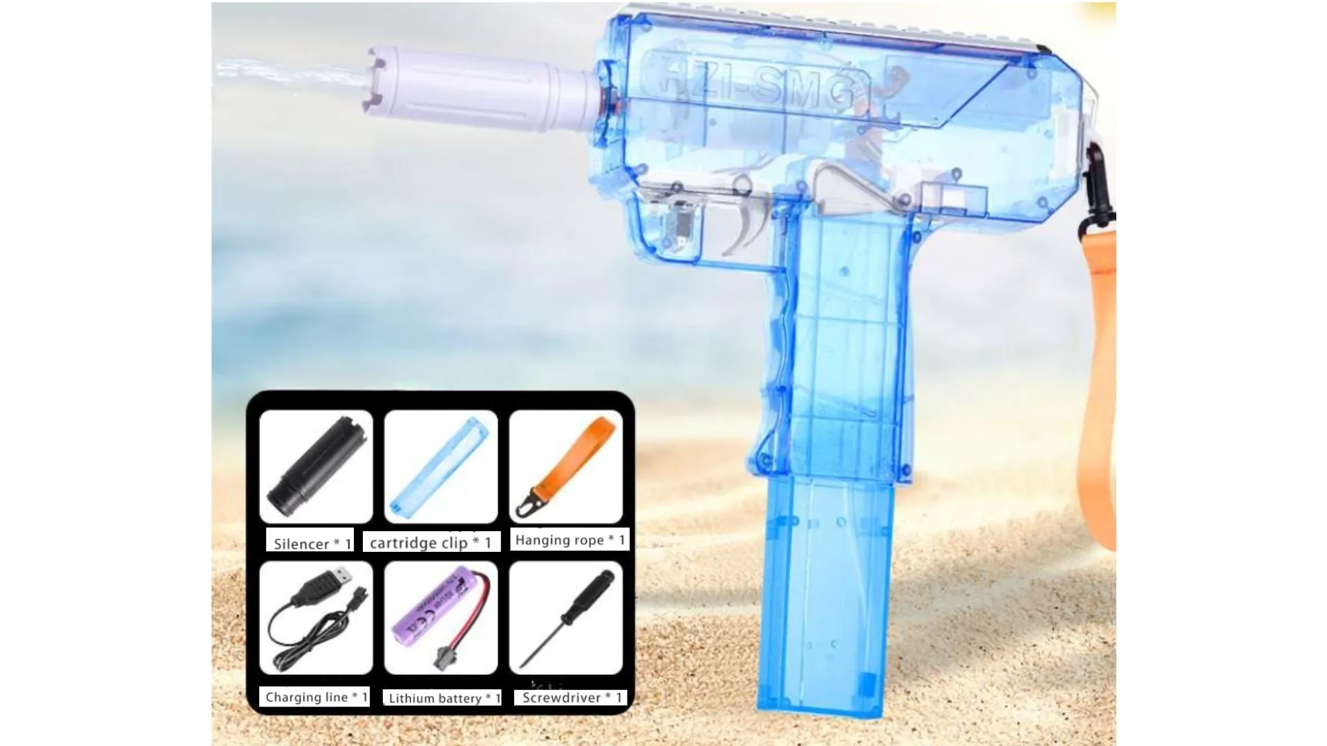 TRANSPARENT ELECTRIC WATERGUN