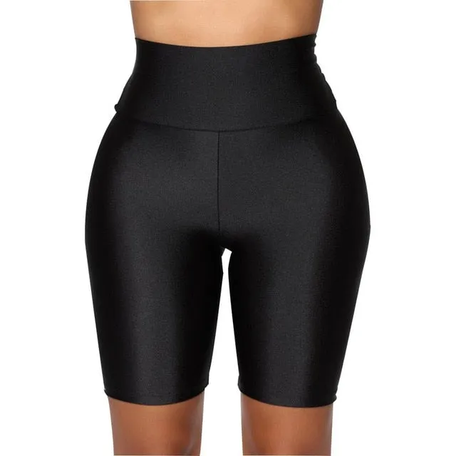 Trendy High Waist Summer Casual Biking Neon Shorts