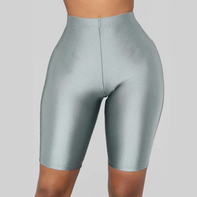 Trendy High Waist Summer Casual Biking Neon Shorts