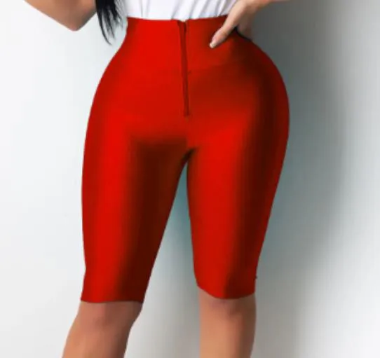 Trendy High Waist Summer Casual Biking Neon Shorts