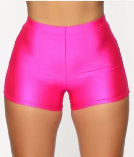 Trendy High Waist Summer Casual Biking Neon Shorts
