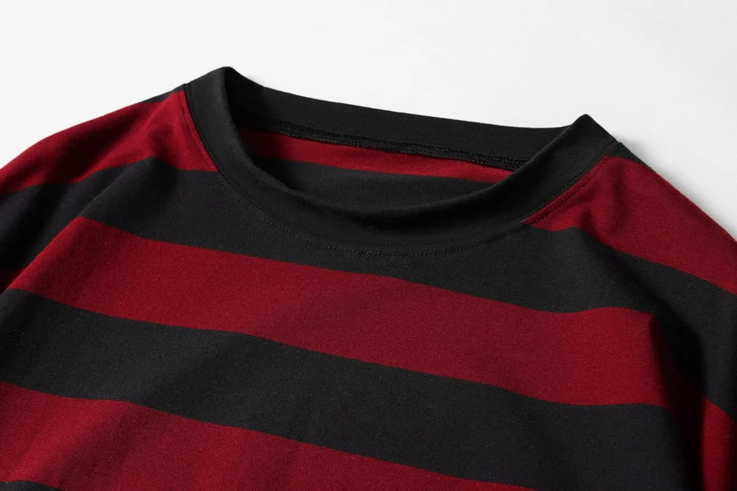 Unisex Oversized Stripe Long Sleeve T Shirts Gothic Harajuku Loose Crew Neck Summer Tee Tops