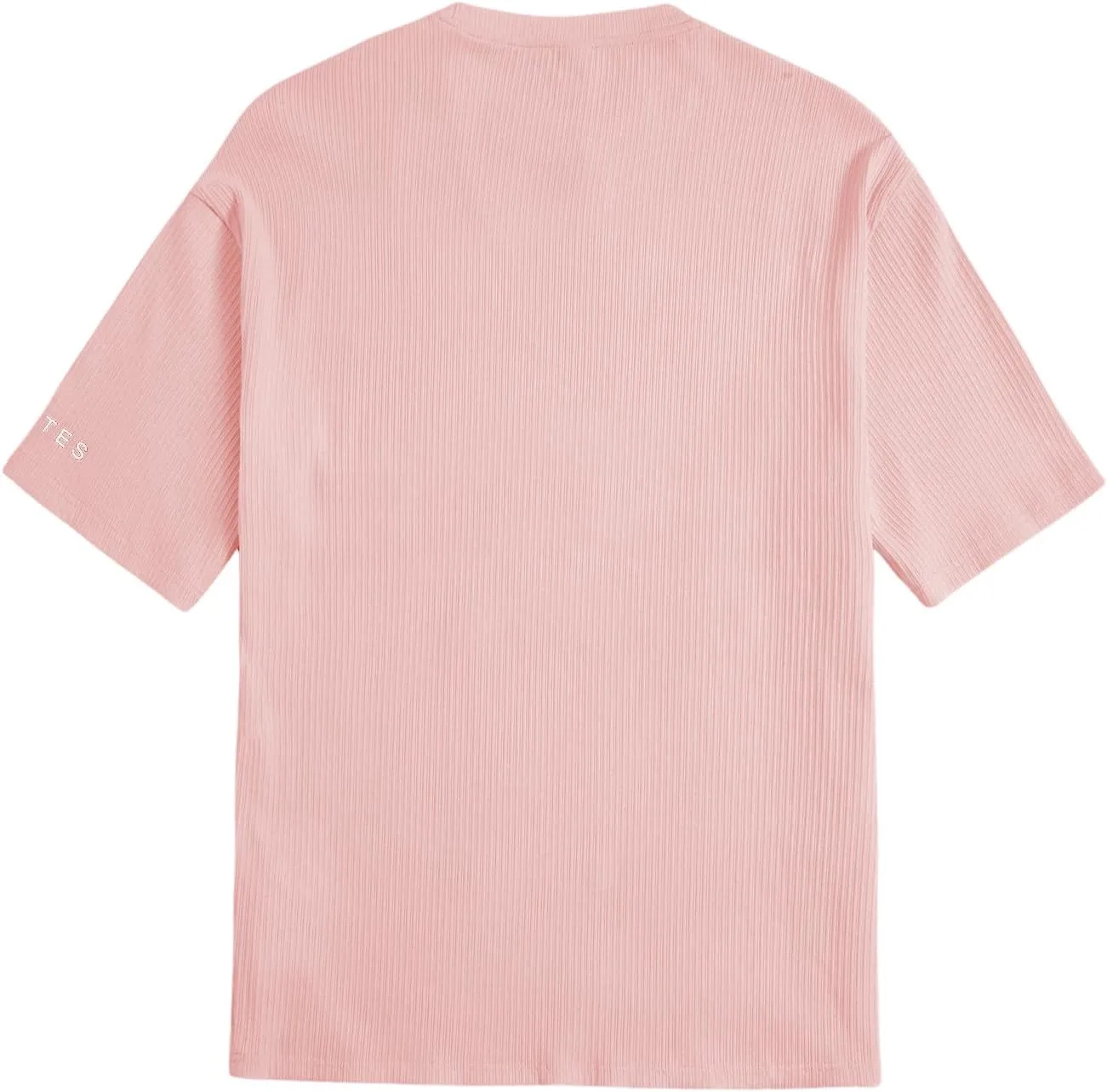 Verdusa Men's Casual Oversized Shrit Drop Shoulder Round Neck Cropped Tops Letter Print T Shirts