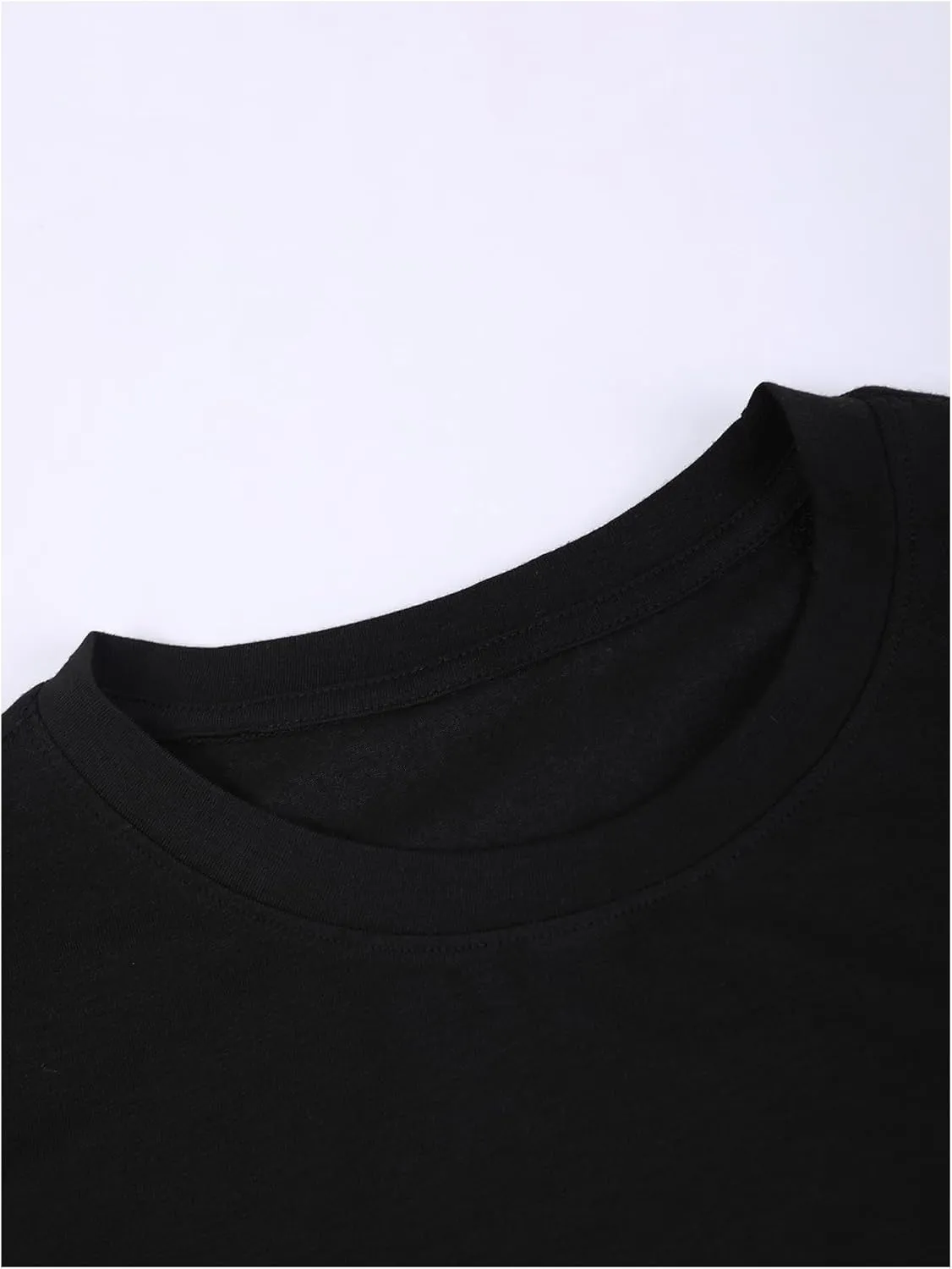 Verdusa Men's Casual Oversized T Shirts Summer Round Neck Short Sleeve Basic Tee Tops
