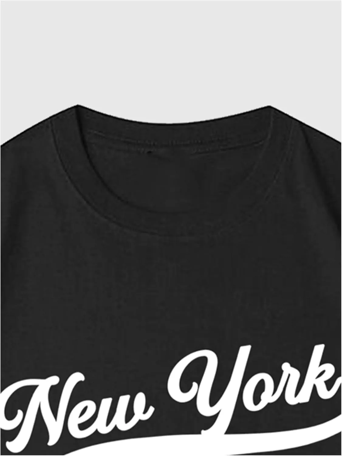 Verdusa Men's Casual Oversized T Shirts Summer Round Neck Short Sleeve Basic Tee Tops