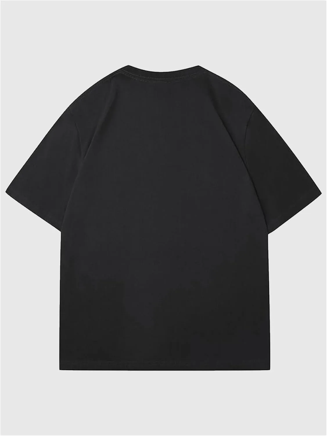Verdusa Men's Casual Oversized T Shirts Summer Round Neck Short Sleeve Basic Tee Tops