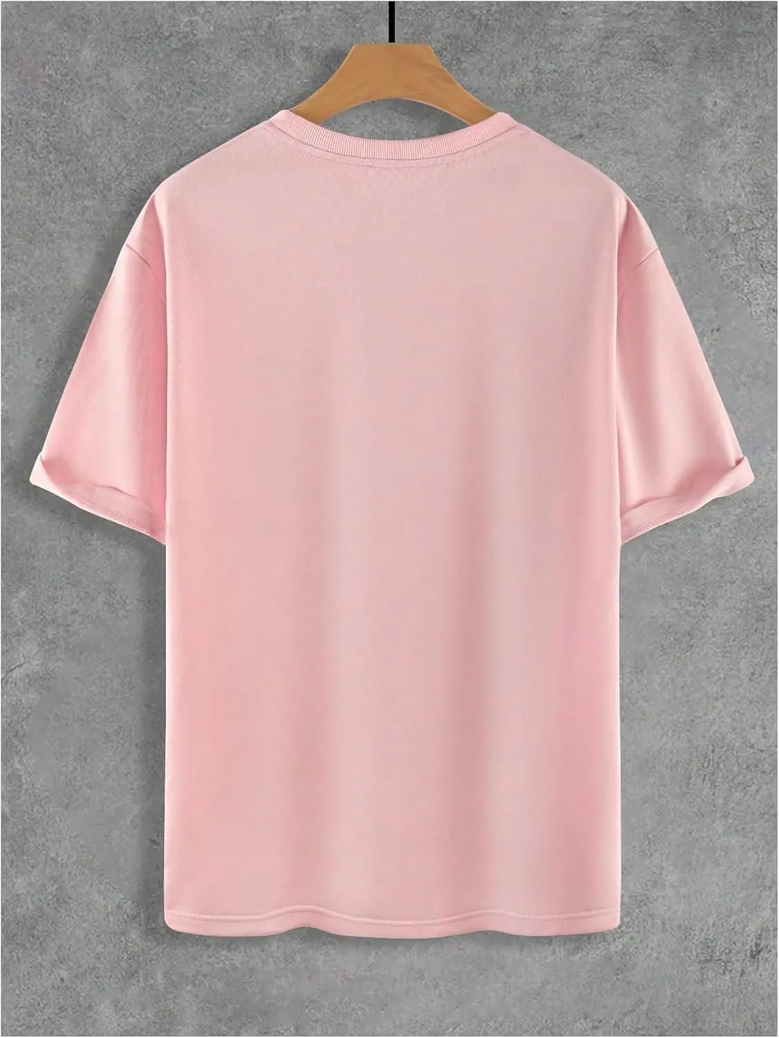 Verdusa Men's Casual Oversized T Shirts Summer Round Neck Short Sleeve Basic Tee Tops