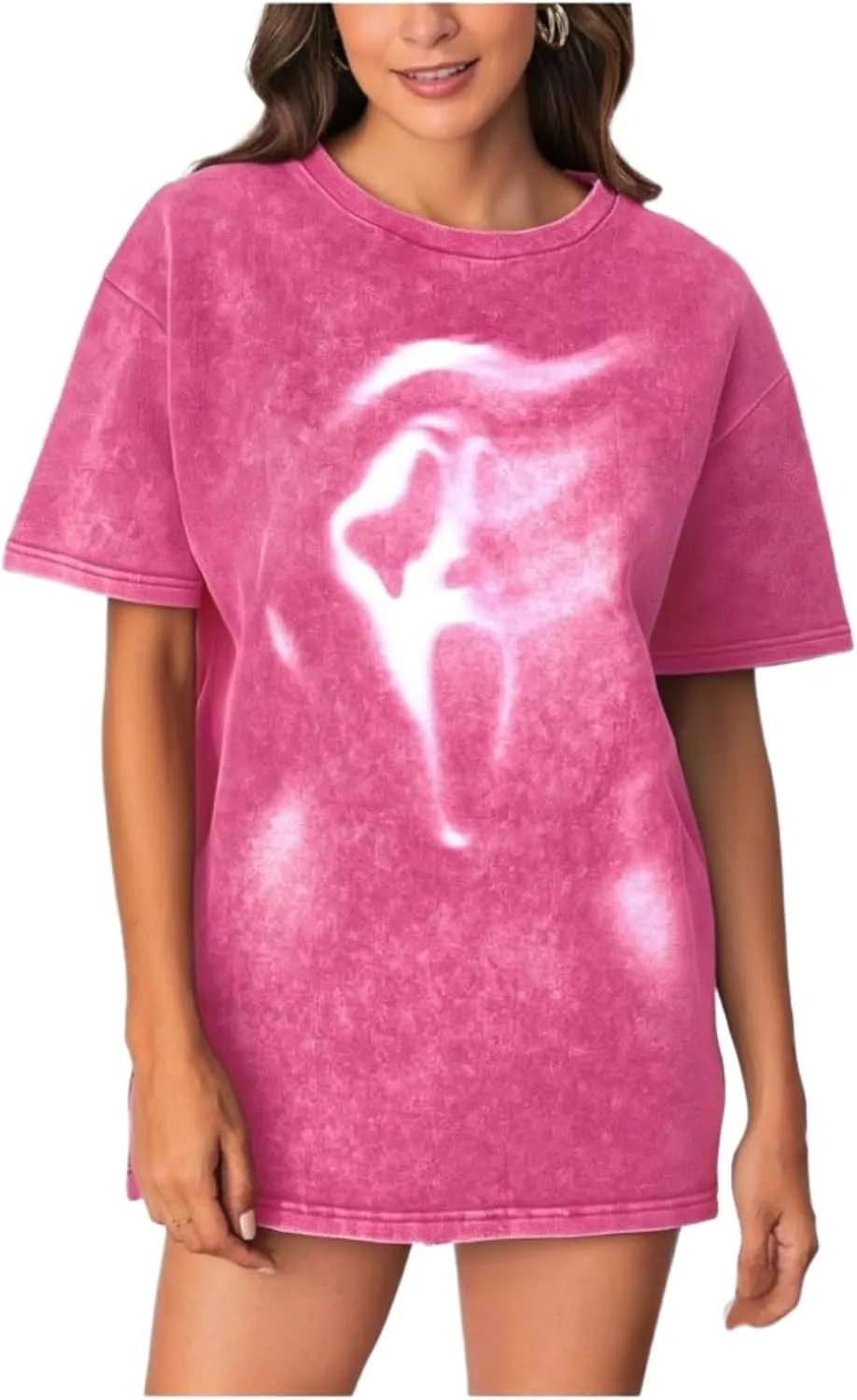 Verdusa Women's Graphic Short Sleeve Crew Neck Oversized T Shirts Goth Y2k Tee Tops