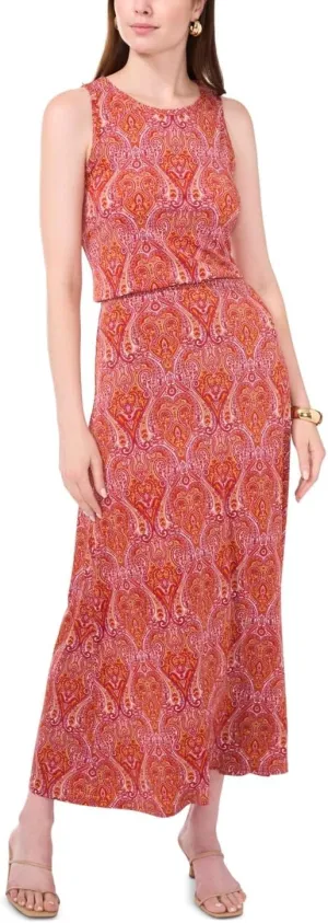 Vince Camuto Women's Printed Maxi Skirt - Bright Marigold