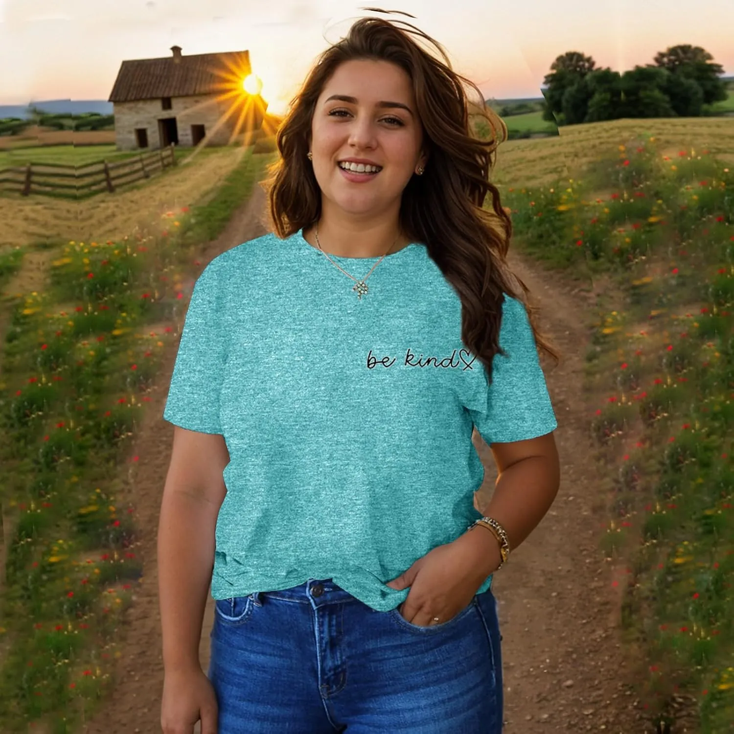 Women Graphic T-Shirts Casual Short Sleeve Tee Tops(Available in Plus Size)