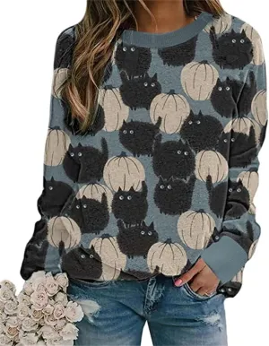Women's Crewneck Sweatshirts Casual Comfy Long Sleeve T-Shirts Basic Solid Pullover Tops
