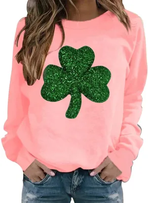 Womens Crewneck Sweatshirts Funny Saint Patricks Day Hoodies Irish Sweatshirts for St Pattys Day Party Fun Hoodie