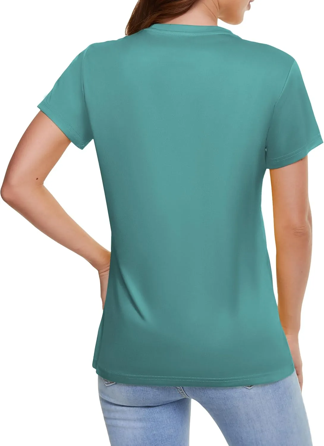 Women's Short Sleeve T-Shirts Rash Guard UPF 50  Sun Protection Quick Dry Athletic Running Workout Tops