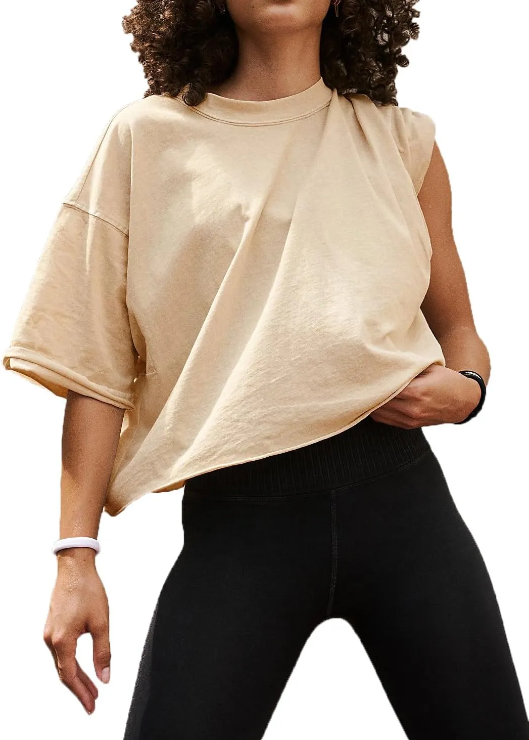 Women's Summer Short Sleeve Crop Tops Casual Basic Cotton Athletic Yoga Running T-Shirts