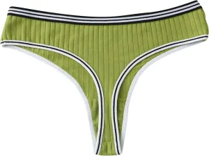 Womens Underwear Bikini Seamless Waist Brief Thong Large Panties for Women Pack