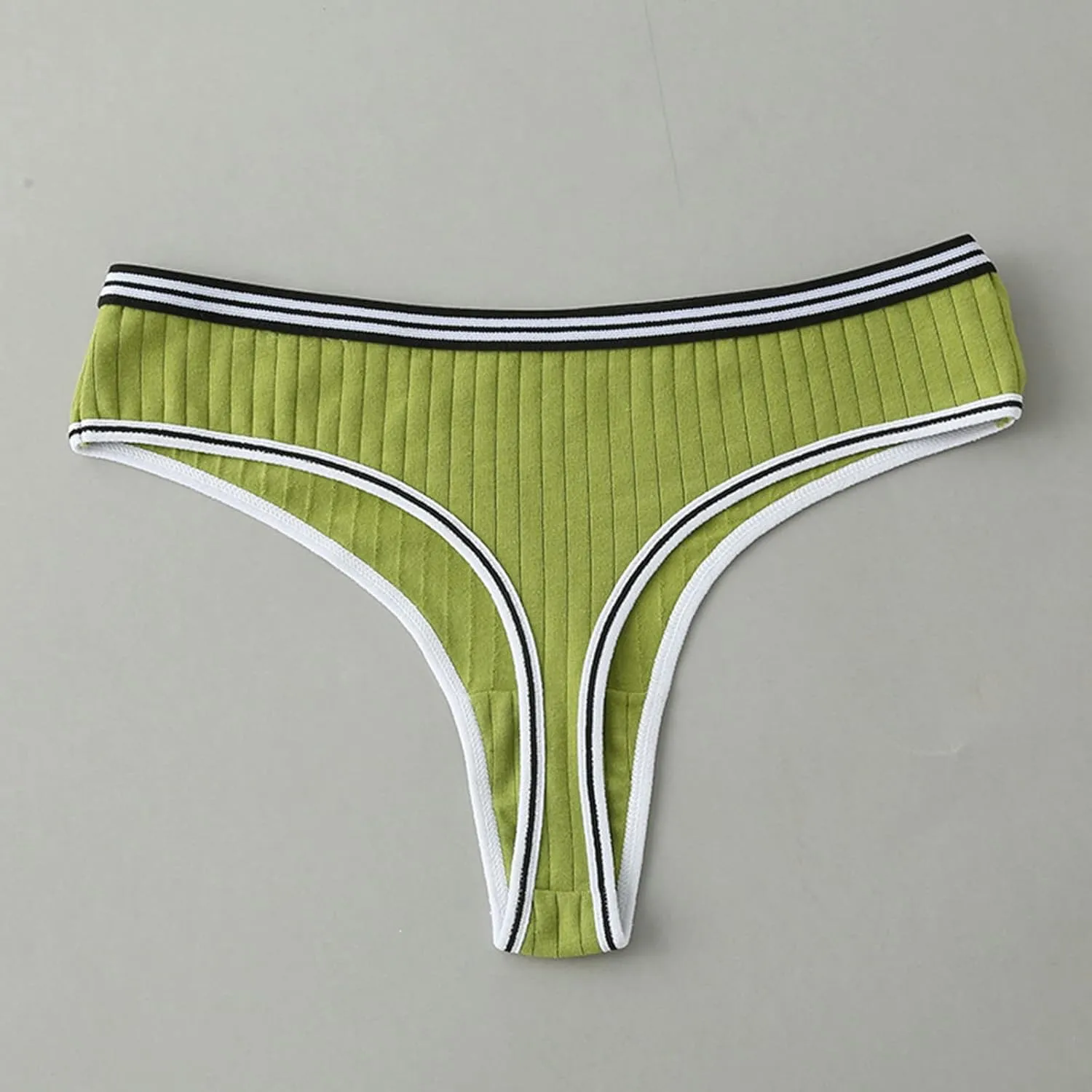 Womens Underwear Bikini Seamless Waist Brief Thong Large Panties for Women Pack